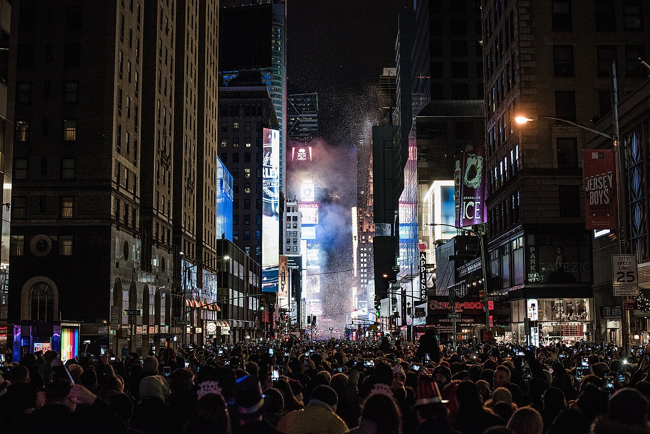 Times Square after dark